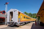 Two Up Passenger cars are on display at the Colorado Railroad Museum 